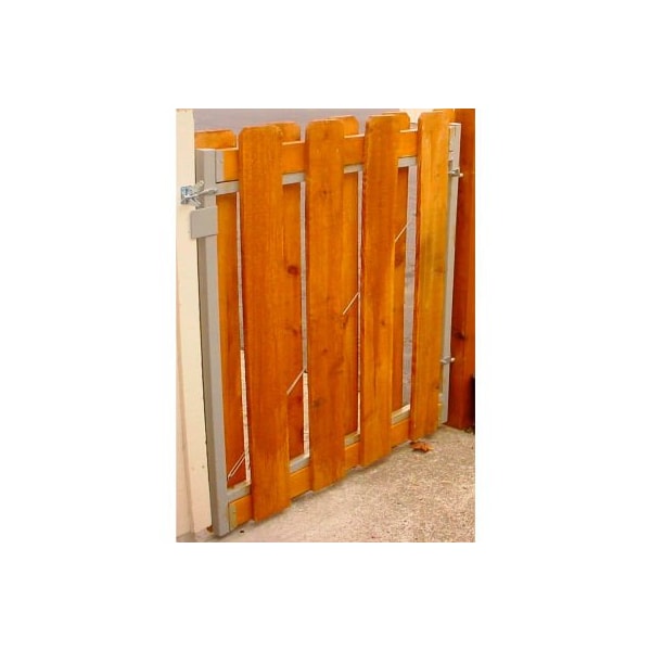 Jewett Cameron Companies Adjust-A-Gate AG36-36 Original Series Adjustable Steel Gate Frame 2 Rail Kit 36-60"W x 36"H, Gray AG 36-36 - main